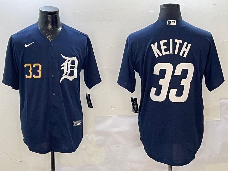 Men Detroit Tigers #33 Keith Drak Blue Game 2025 Nike MLB Jersey style 3